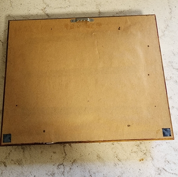 Beautiful vintage original painting landscape bridge over stream creek water - Picture 4 of 8